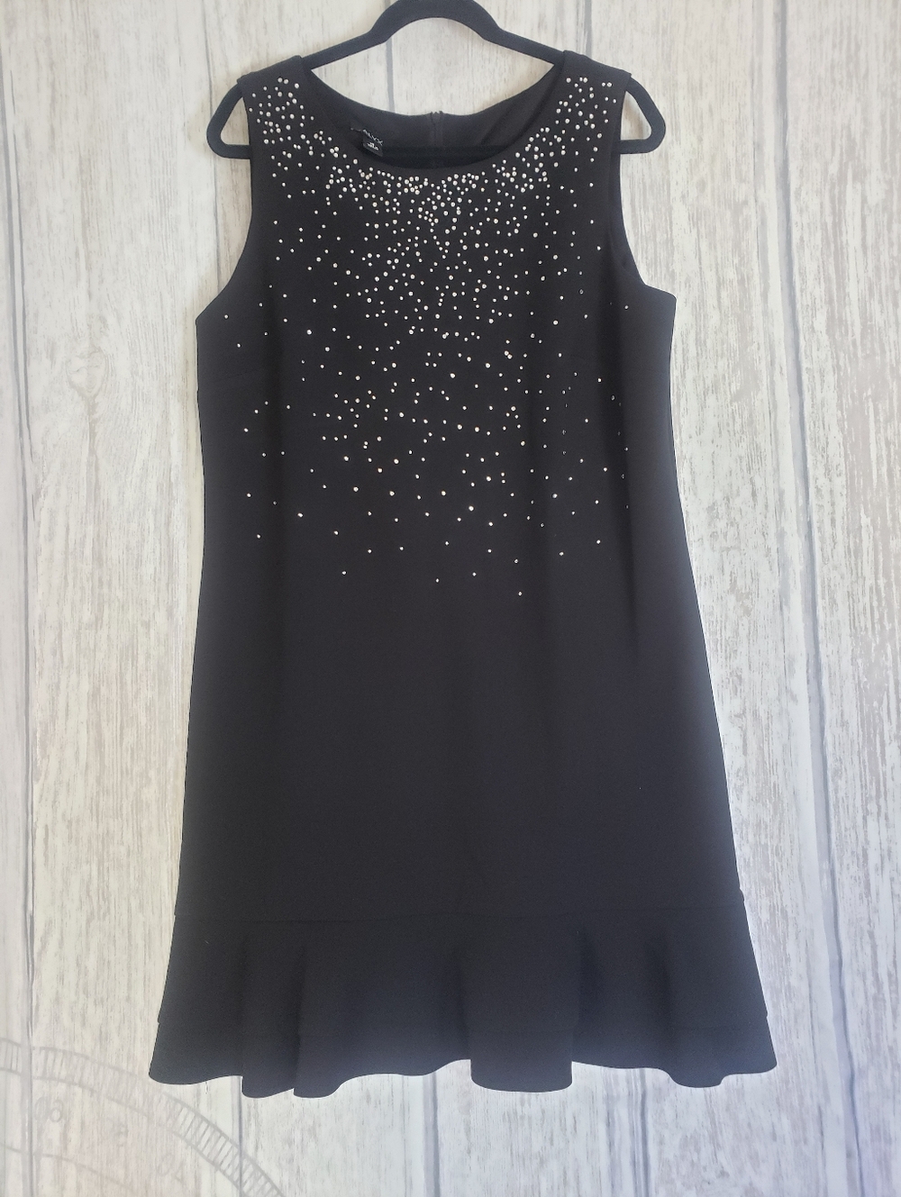 ALYX Black Evening / Cocktail Dress With Rhinestones Sleeveless Size 14 H